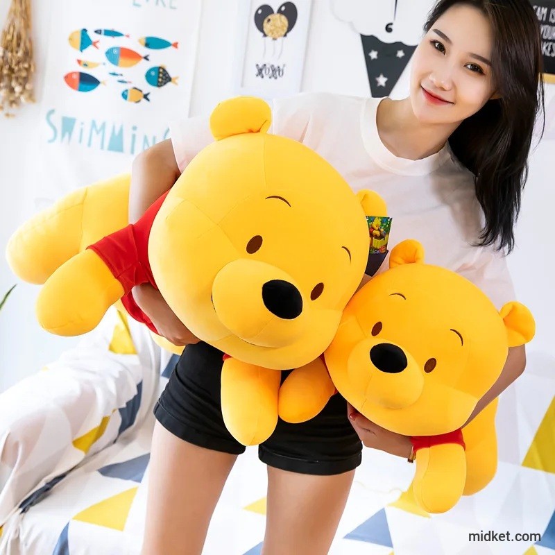 45cm Cute Disney Winnie The Pooh Plushies Dolls Kawaii Anime Figure Cartoon Plush Toys for Girls Birthday