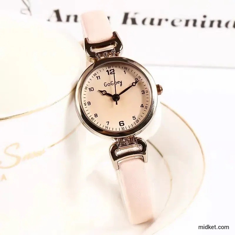 2025 Quartz Watch Women PU Leather Thin Strap Wristwatch Ladies Watches Solid Color Fashion Women Gift Watch Relojes Para Mujer