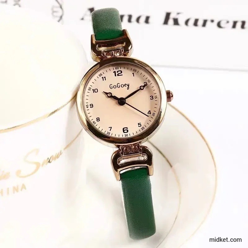 2025 Quartz Watch Women PU Leather Thin Strap Wristwatch Ladies Watches Solid Color Fashion Women Gift Watch Relojes Para Mujer