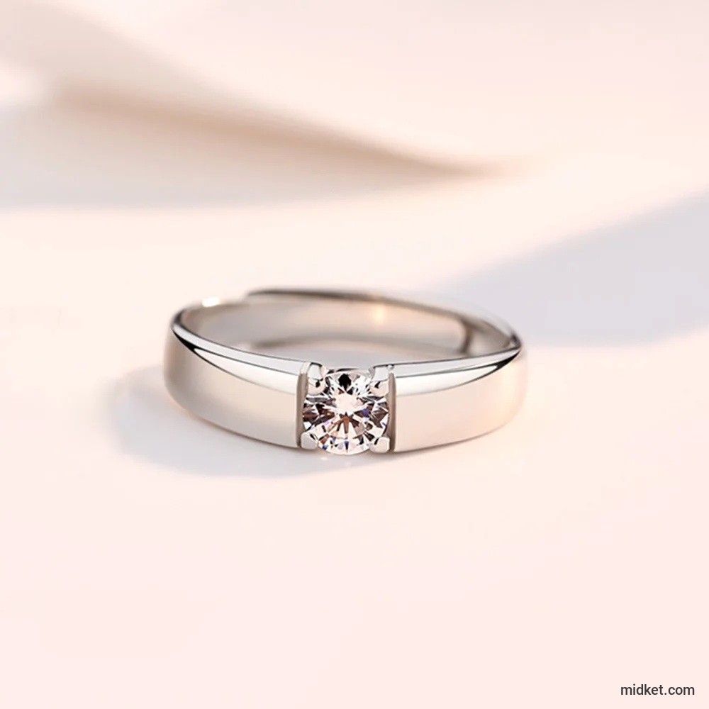 Fashion Luxury Zircon Men Rings For Women Men Opening Adjustable Wedding Anniversary Engagement Delicate Jewelry Gifts