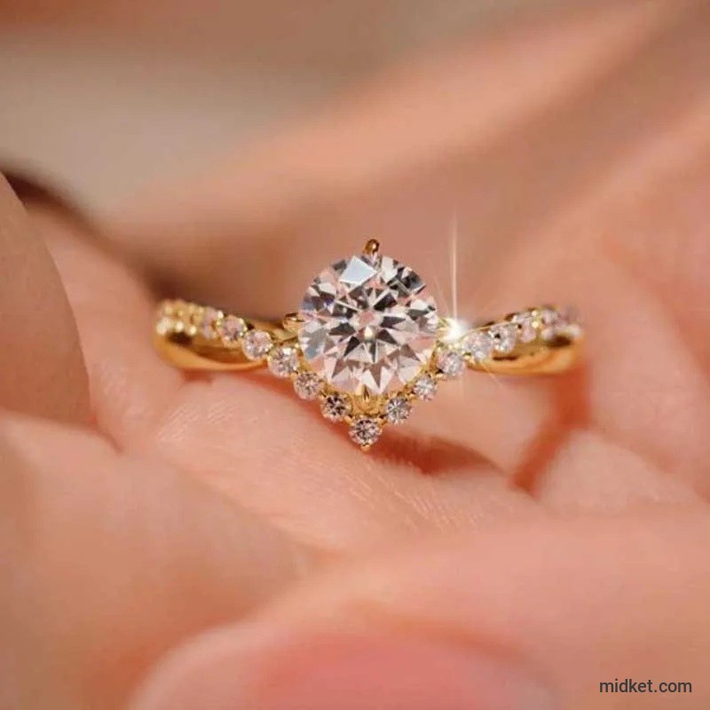 Fashion Luxury Zircon Women Rings For Women Men Opening Adjustable Wedding Anniversary Engagement Delicate Jewelry Gifts